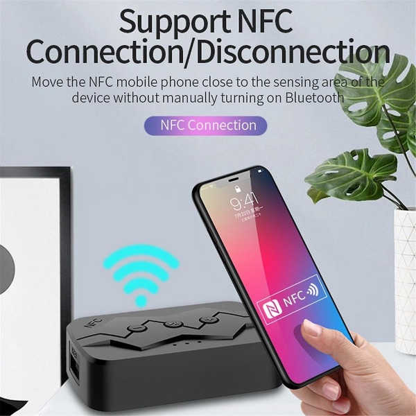5.0 allt-i-1 Bluetooth mottagare Nfc Bluetooth sändare stöder Tf-kort U Diskuppspelning Rca-samtal
