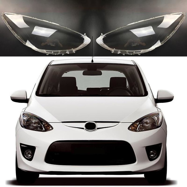 Bil højre Forlygte Shell Lampeskærm Gennemsigtigt dæksel Forlygte Glas Forlygte Linsedæksel Til Mazda 2 2007-2012