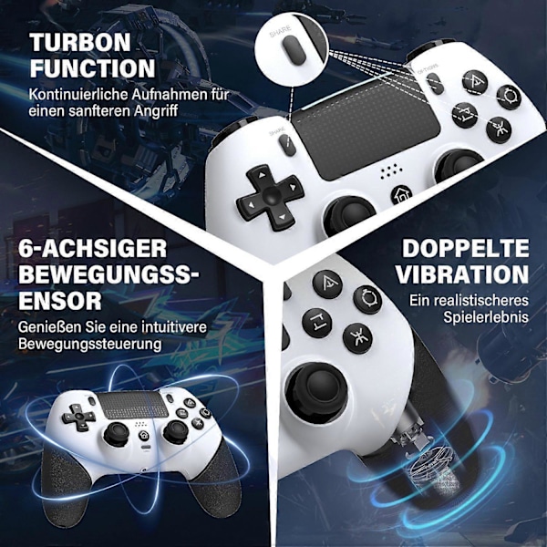 Langaton ohjain PS4:lle, jossa 2 ohjelmoitavaa painiketta ja parannetut peliominaisuudet
