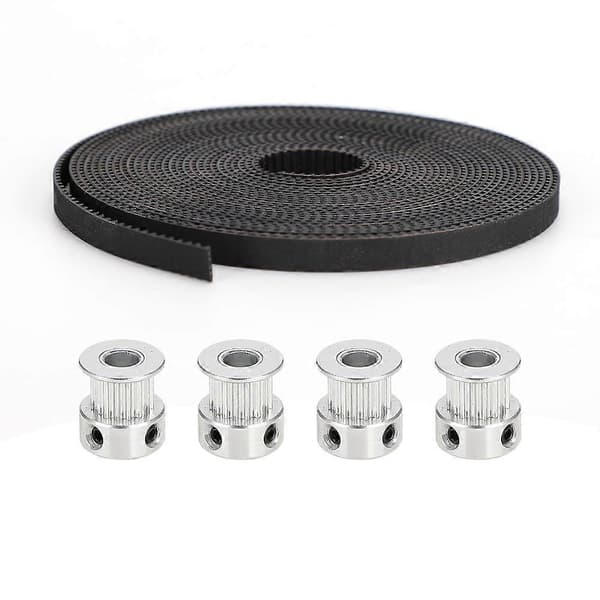 GT2 2 Meter 6mm Synkronreim Aluminium 16 Tenner Synkrone Remskiver for 3D-printer