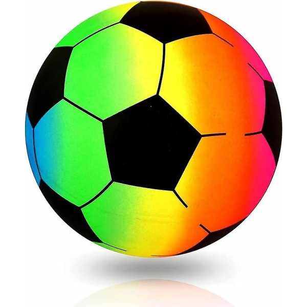 Jalkapallo Rainbow Jalkapallo Pvc Monivärinen Design Pallo Urheilu Ulkouima-allas Ranta Leikkikenttä Puutarha Peli Lapset Lapset Pojat Tytöt Lelu 20 cm (vain 1 pallo)