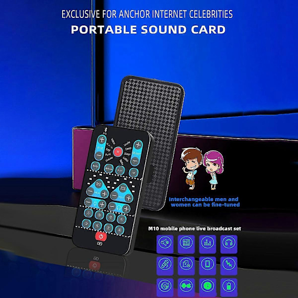 Mini Stemmeskifter Kort 16 Forskellige Effekter Stemmeændring Understøtter Flere Sprog til Spil Sang Telefon Live Streaming