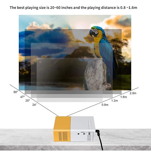 YG300 Hemmabio Miniprojektor HD, Hemmabio, Utomhuscamping Bästa Film-, TV- och Spelupplevelse Blue