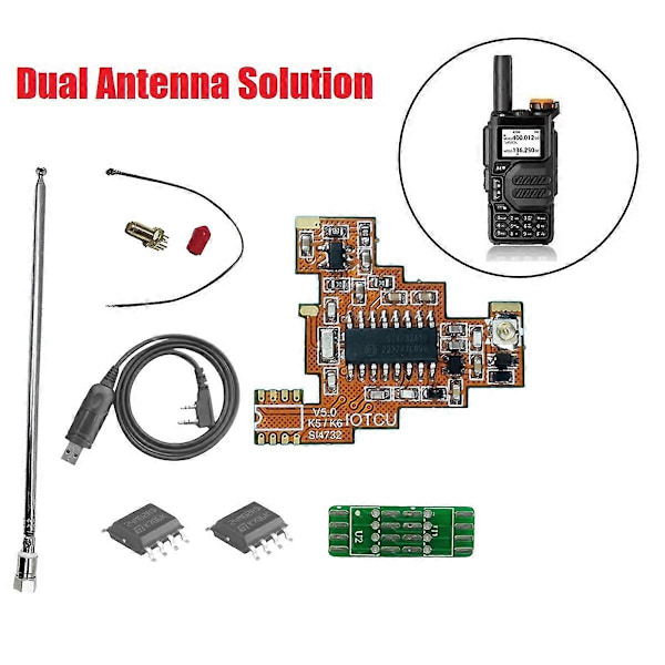 SI4732 V5.0 FPC Moduuli+2x2M Sirus+Antenni Täysi Paketti Monijärjestelmä UVK5 UVK6 HF Lyhytaalto Täyden Kaistan Vastaanottoon