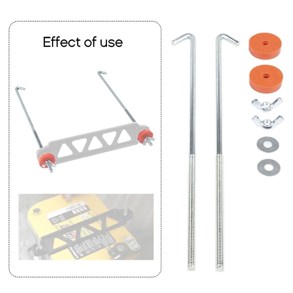 Universal Batteri Auto Batteri Tie Down Mount Holder Beslag Stang 2stk