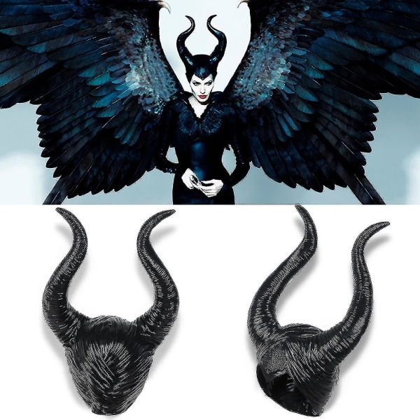 Kvinner Maleficent Horns Evil Queen Headpiece Fancy Costume Hat Voksen
