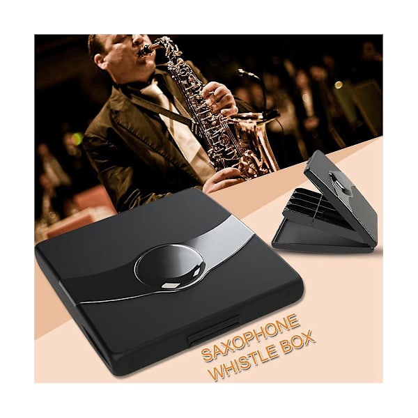 Bärbar Saxofonfodral Vattentätt Förvaringsbox 8 Fack Alt Sax Musikinstrument Tillbehör