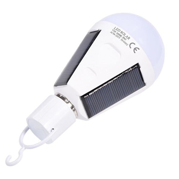 Bärbar Solcellslampa LED-lampa 12W - Vattentät Inomhus/Utomhus Vandring Camping Nödljus