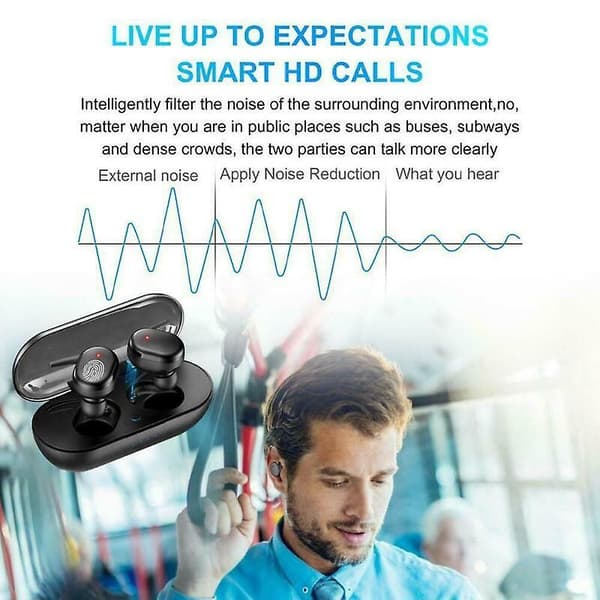 Bluetooth-kompatible 5.0 Trådløse Hodetelefoner Ørepropper Mini In-Ear Pods For