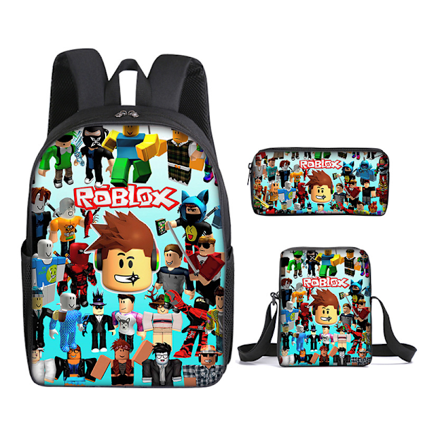 Roblox school bag three-piece set Roblox game backpack