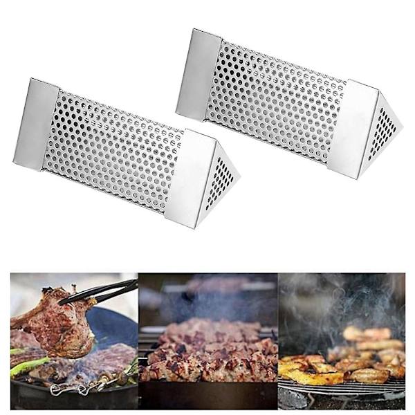 Rökpelletsrör i rostfritt stål, 6 tum, för grill, 2-pack