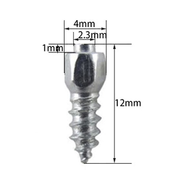 100 stk 12 mm dekkpigger i karbidskrue snøpigger Anti- Anti-is for bil/suv/atv/utv bildekkpigg