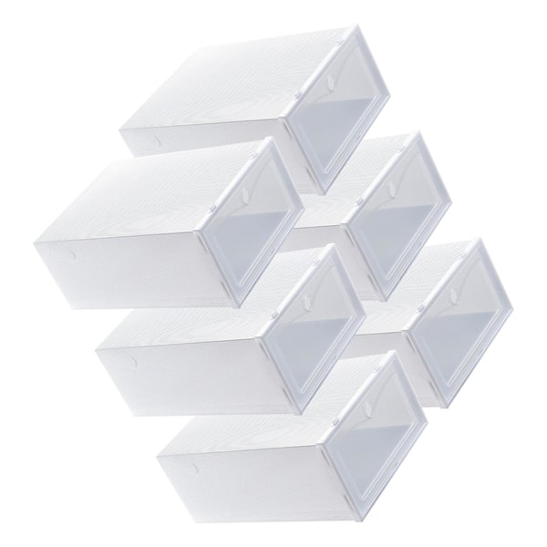 Sko Opbevaringsboks Musling Organizer Case, Stor Transparent Tykk 6 stk til Hjemmet