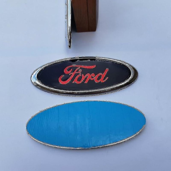 1x ny 150 mm bil forhjelm motorhjelm emblem bag bagagerumsmærke til Ford Kuga Escape Ecosport Fiesta Monde logomærkat
