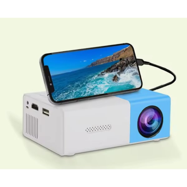 YG300 Hemmabio Miniprojektor HD, Hemmabio, Utomhuscamping Bästa Film-, TV- och Spelupplevelse Blue