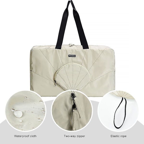 Sammenleggbar Reise Duffel Bag, Stor Kapasitet Pakkbar Holdall Klær Pakking Organizer, Protabel Vanntett Håndveske Bagasje Bag For Shopping Gym Sport