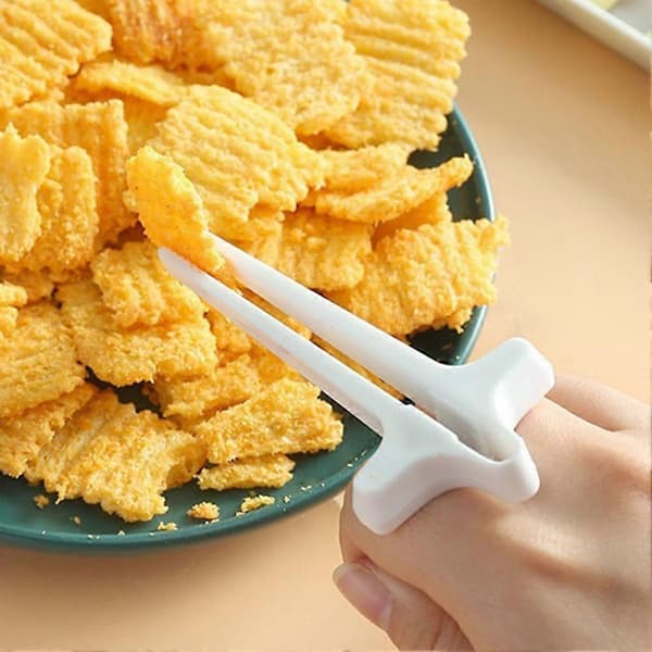 Fingersnack-spisepinde - PP, 9,5 cm, ren spisning, 4 farver White 1pcs