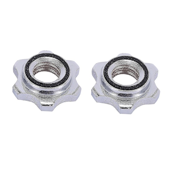 2x 1 Standard Vektstang Spinlock Klips Skrueklemme Dumbbell Bar