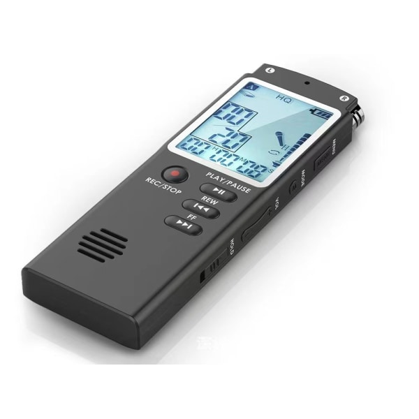 T60 stemmeopptaker skjerm HD støyreduksjon MP3-spiller ekstern høyttalerfunksjon opptaker bedriftsmøteintervju