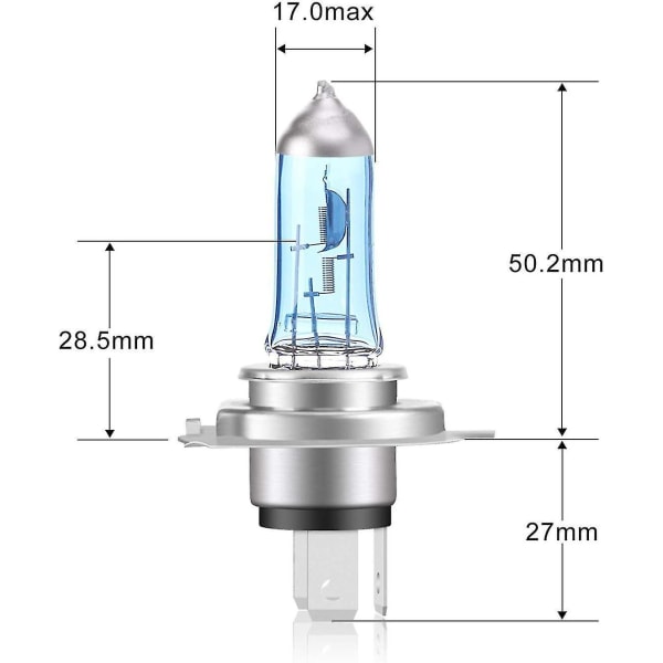 Super Vit 5000k 12v 100w H7 Halogen Strålkastarelampa