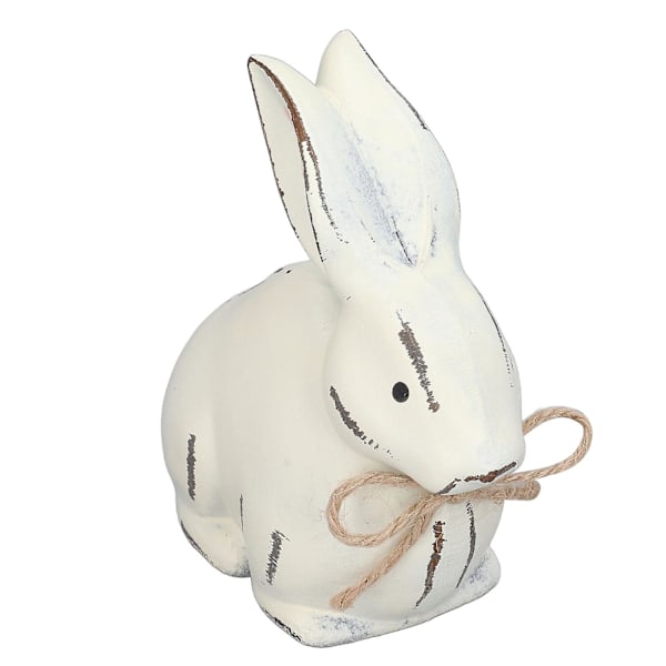 Rustic Easter Rabbit Standing Sculpture Garden Decorative Ornament