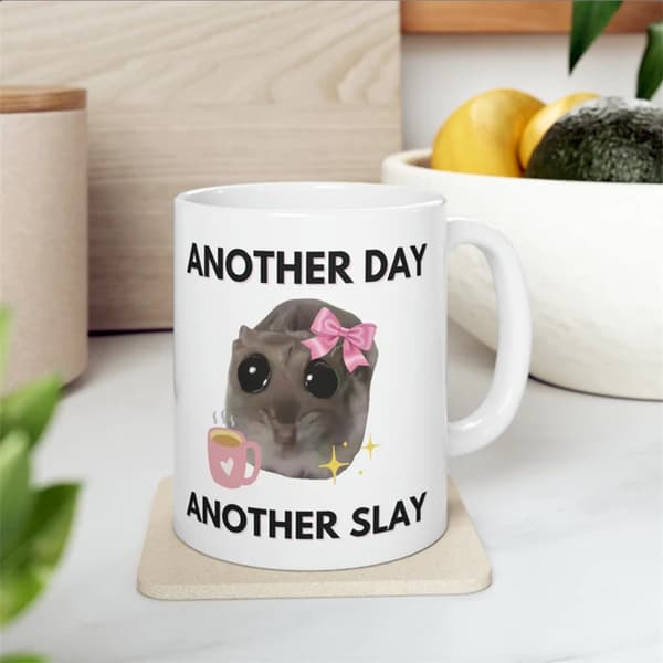 Rolig ledsen hamstermugg