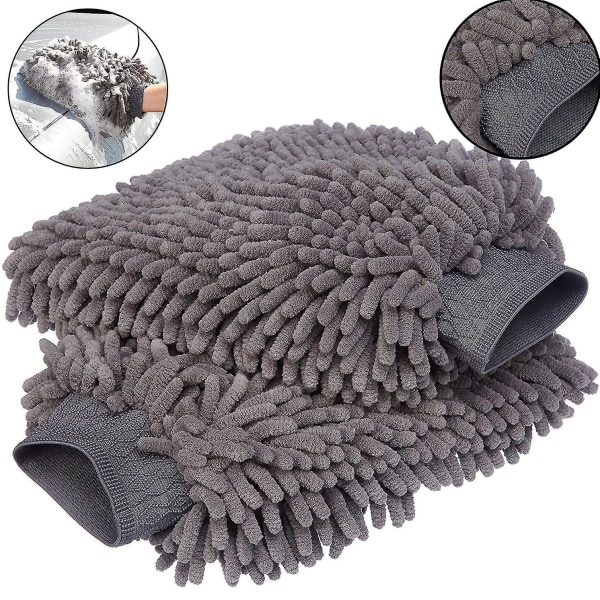 Deluxe Mikrofiber Bilvask Handske (2-pak)