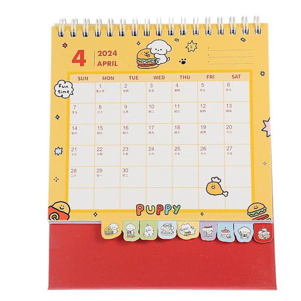Skrivbords kalender 2024 Stående Flip Desktop Kalender Bärbar Kalender För Hem Kontor