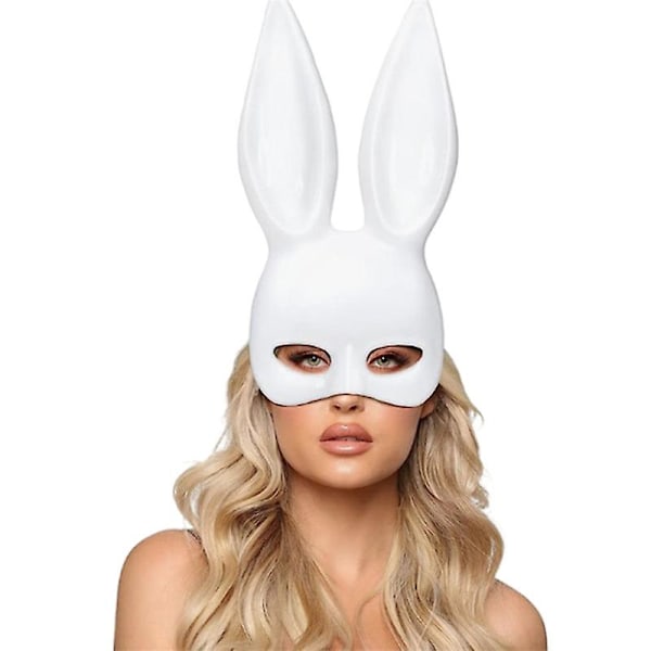 Masquerade Rabbit Mask For Halloween Costume, Shiny Women's Bunny Costume Masks For Cosplay