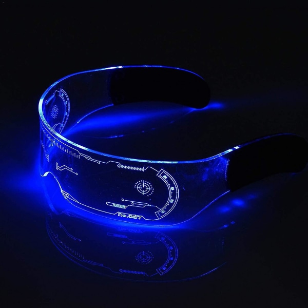 Dhrs Halloween Led Glow Glasses - Neon Goggles - Cyberpunk Led Visir Glasses - Futuristic Elect