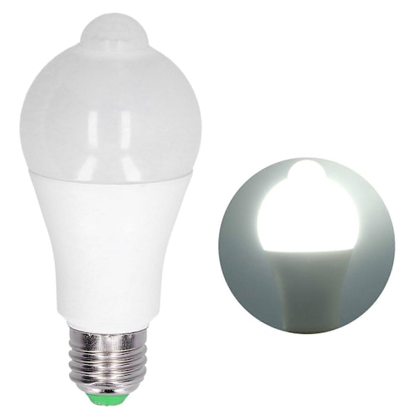 E27 18W LED Induktionslampa PIR Infraröd Ljusstyrningslampa för Korridor Sovrum Trapphus 85265VPure Vit Ljus