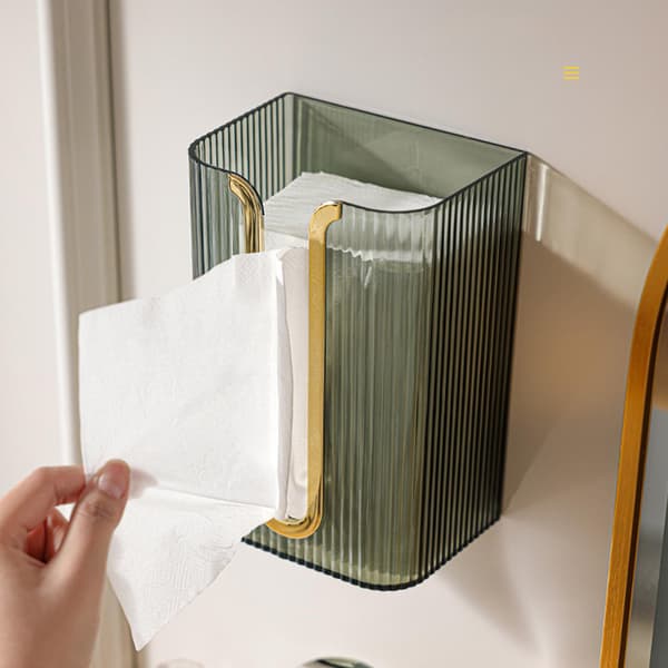 Papirholder til vægmontering til hjemmet, sømfri, kraftig klæbende dispenser til servietter