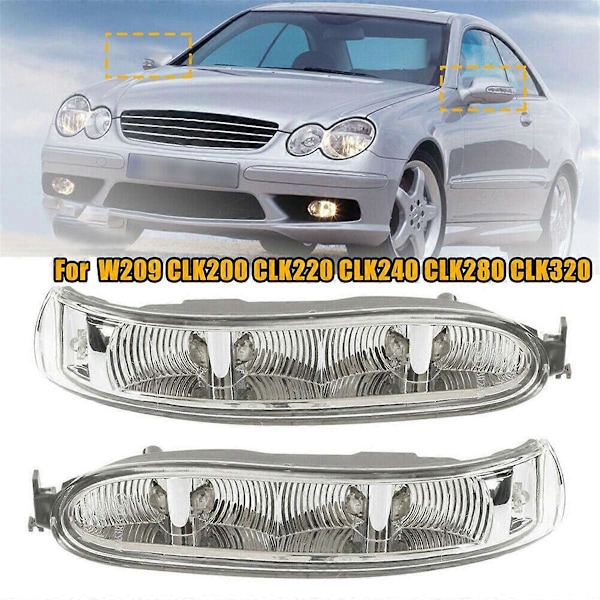 LED-lampe til sidespejl på bil til CLK Klasse W209 C209 2002-2009 Blinklys i bakspejl A2308200821 H