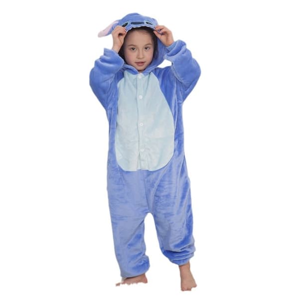 Barnpyjamas varma sovkläder djur-onesies julklapp 100 cm