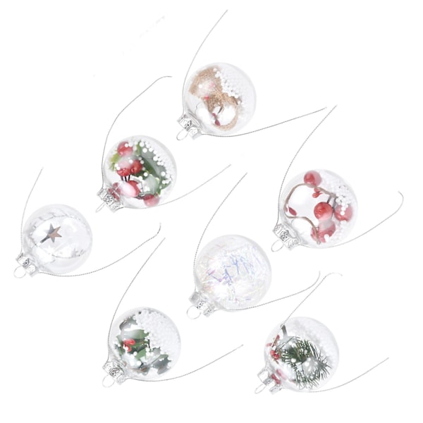 Transparent Plastjulgranskula Hängande Dekoration Klar