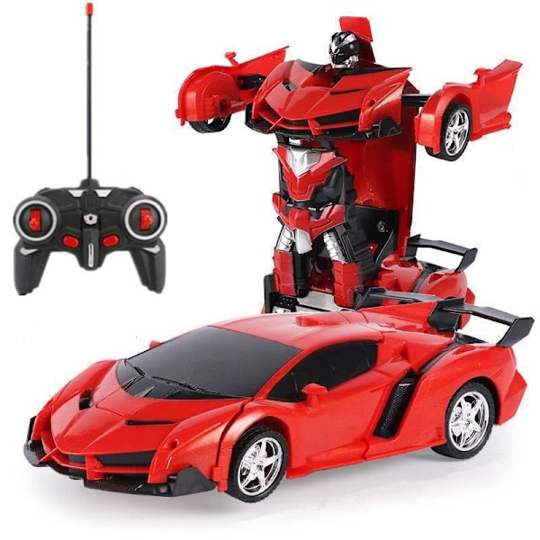 Transformerleksaker för pojkar och flickor 5-7 år, fjärrstyrda robotbilar, radiostyrda racerbilar