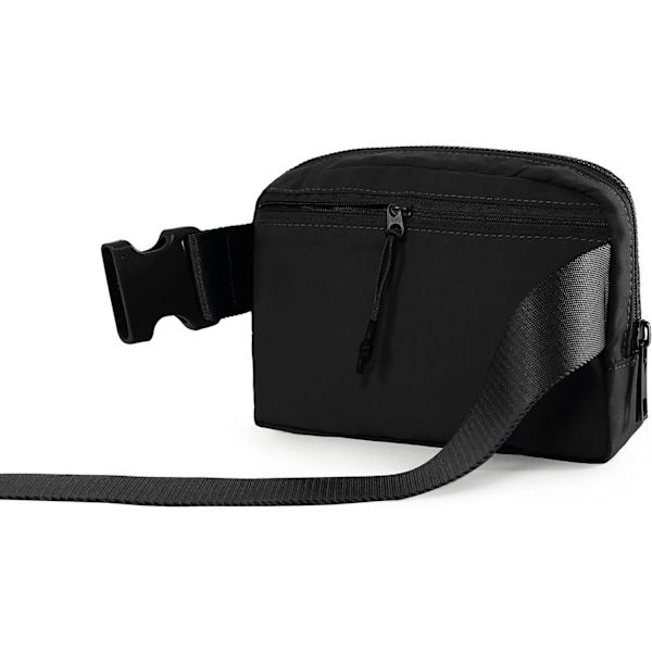 Unisex Mini Midjeväsk med Justerbar Rem - Liten Midjeväsk för Träning, Löpning, Resor, Vandring, Svart