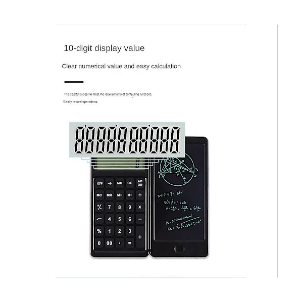 Mini Solcelledregner Skrivetablet 6,5 Tommer Digital Grafisk Tablet Lcd Skrivepude Med Stylus Bærbare Regnemaskiner