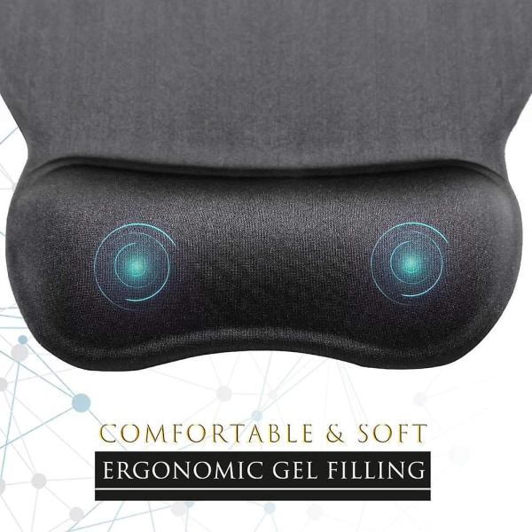 Ergonomic Mouse Pad With Wrist Support Gel Mouse Pad With Wrist Rest, Comfortable Computer Mouse Pad For Laptop,relief