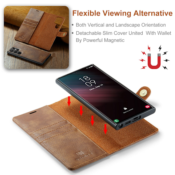 Galaxy S23 FE 2-i-1 Magnetisk Etui/Deksel Grå