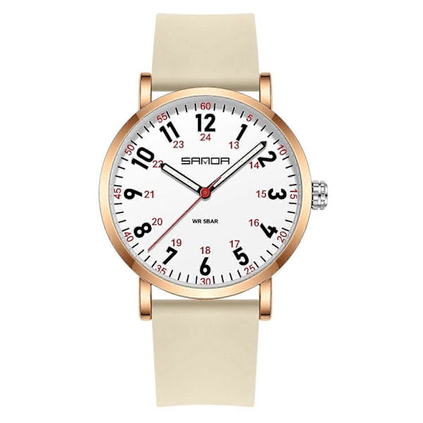 Analogt quartz ur til elegante damer, stilfulde studerende, vandafvisende urdesign.