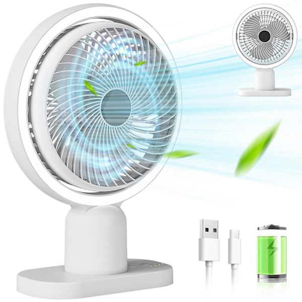 Pöytätuuletin mini USB-tuuletin kannettava pöytätuuletin LED-valolla koti- ja toimistokäyttöön