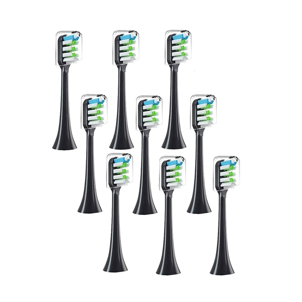 9 stk erstatningsbørstehoveder til V1 V2 X3 X3u X5 D2 D3 Soocare Sonic elektrisk tandbørstehoved blødt