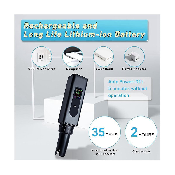 5-i-1 Digital pH-måler for pH/TDS/EC/salinitet/temperatur, med samtidig datavisning, for hydroponikk