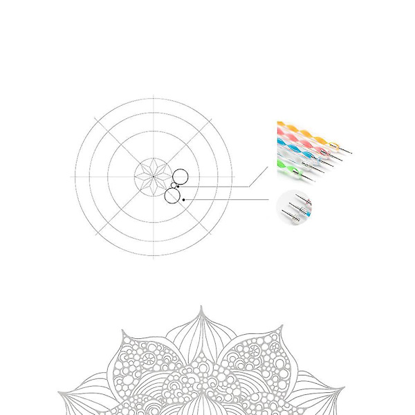 Mandala Tools 13-delars Set Polka Dot Målningsstav Punktborrpenna Akrylprickig Stick Leraverktyg
