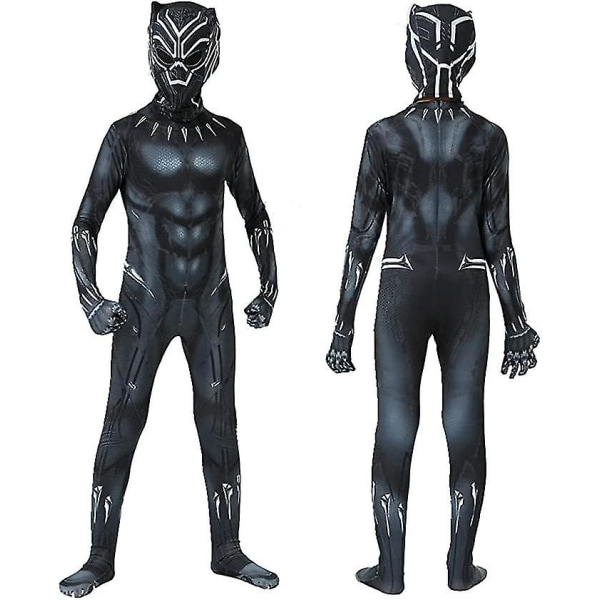 2022 Black Panther Bodysuit Cosplay-asu Jumpsuit aikuisten lasten Halloween-asu