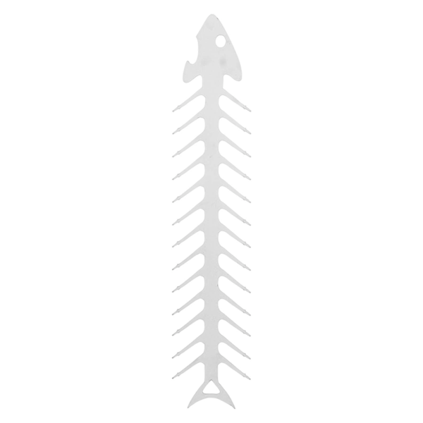 Flad Dobbelt-Tandet Spid, Rustfrit Stål, Genanvendelig Grillspid Til Kød, Køkken, Camping, Fisk Form