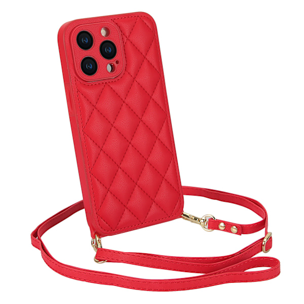 iPhxne se mobiltelefon skinnveske crossbody red