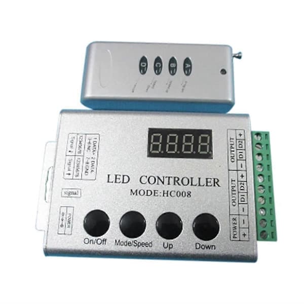 HC008 Programmerbar LED Controller 133 Effekt Tilstand RF Kontrol 2048 LED Pixel til WS2811 WS2812 RGB LE