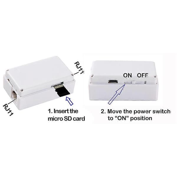 Mini Telefonopkaldsoptager, Optag Telefonlyd Uden Computer, Dato- og Tidsstempel på Optagelse